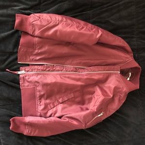SILENCE + NOISE Maroon Bomber Jacket